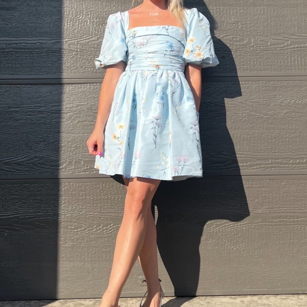 Self Portrait Blue Floral Dress
